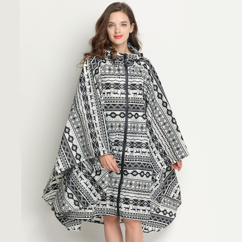 Women's rain poncho - Grey