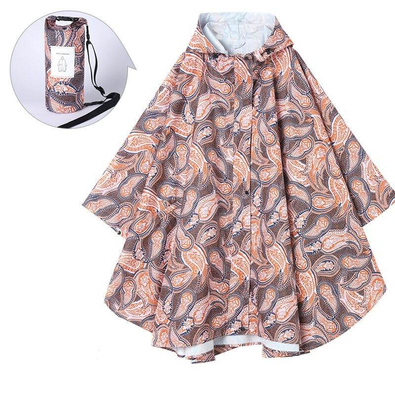 Women's rain poncho Paisley - Paisley