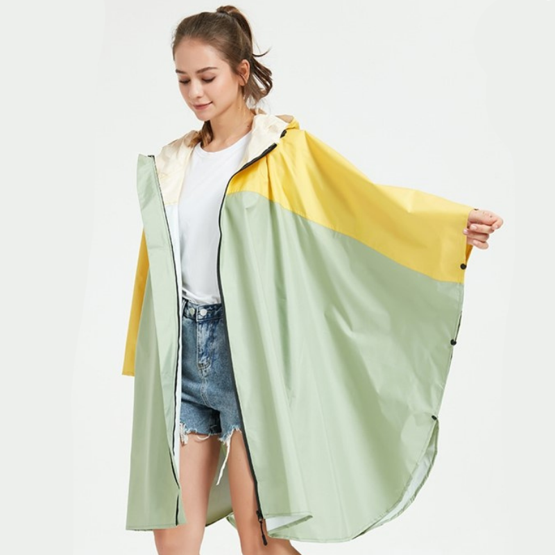 Women's rain poncho Yellow & Green - Yellow & Green
