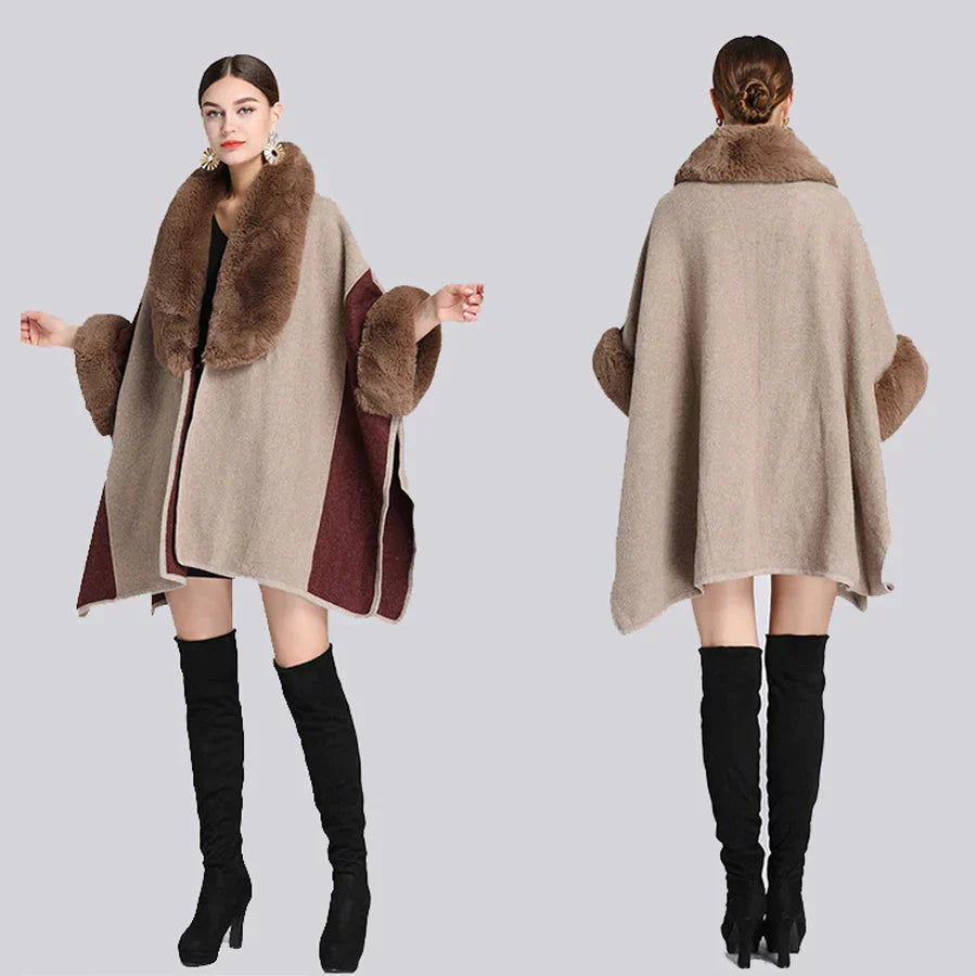 Elegant Fur Winter Cape