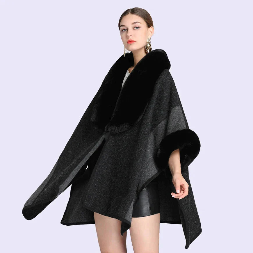 Elegant Fur Winter Cape