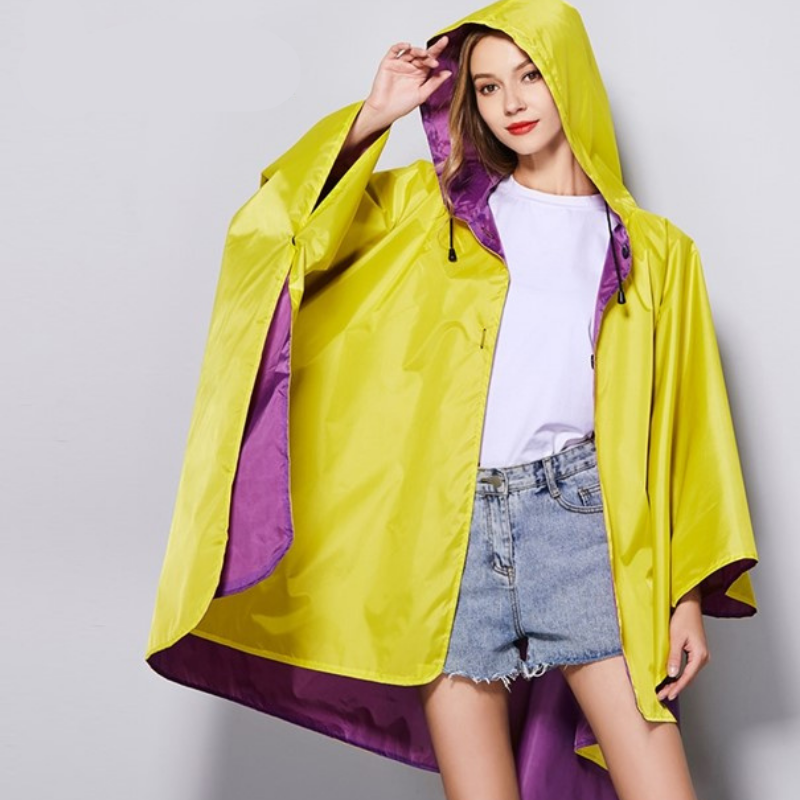Yellow & Purple Rain Poncho - yellow & purple
