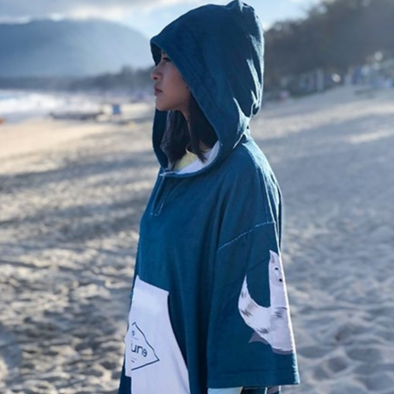 Poncho Surf Fox - Blue