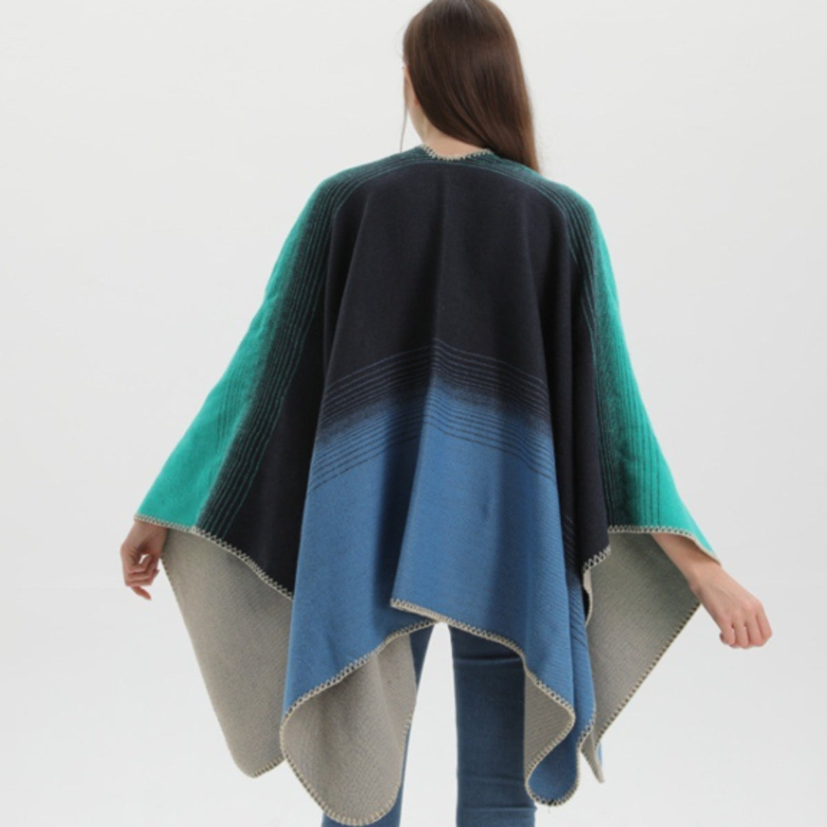 Poncho Woman Blue - Blue / Unique