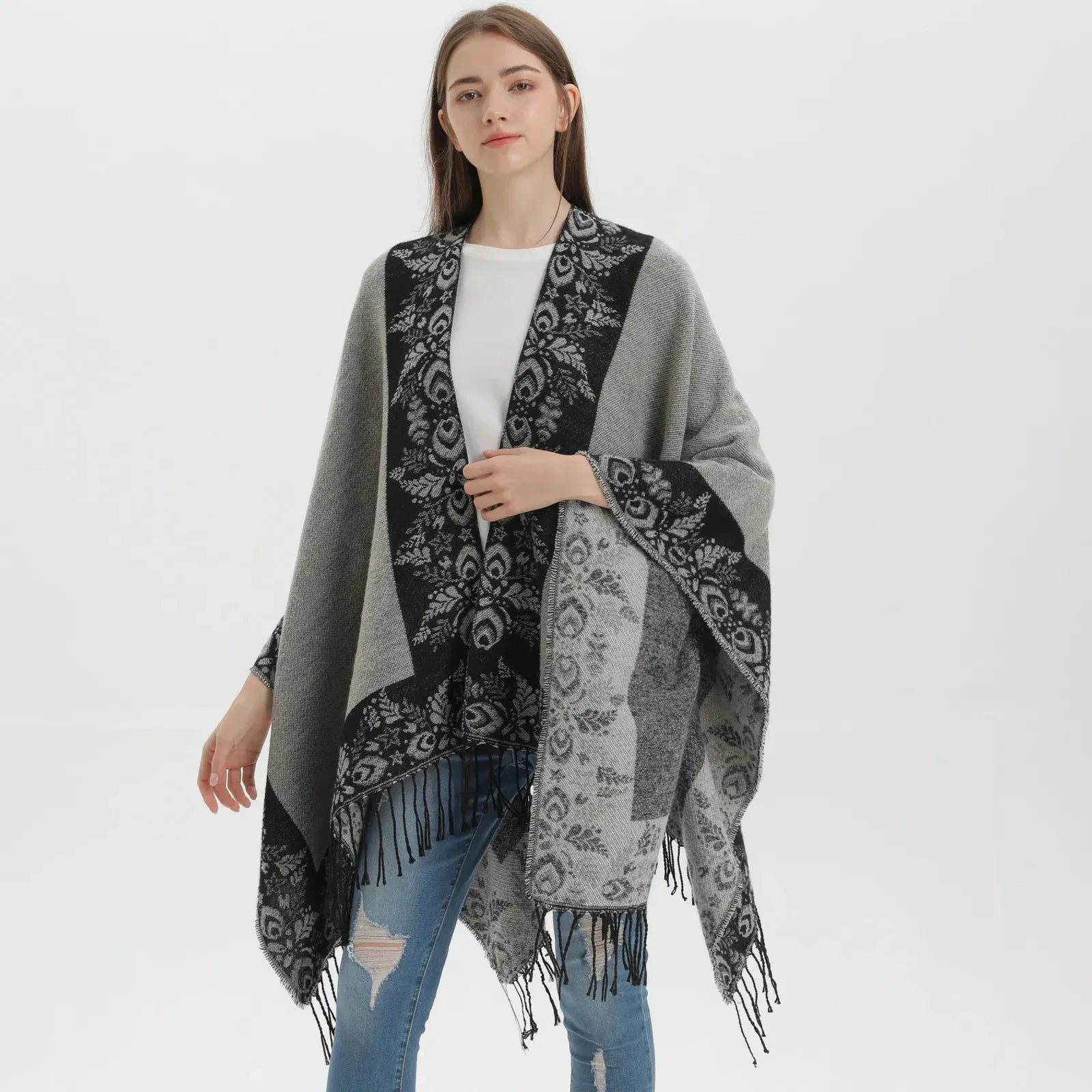 Elegant Flower Cape for Women