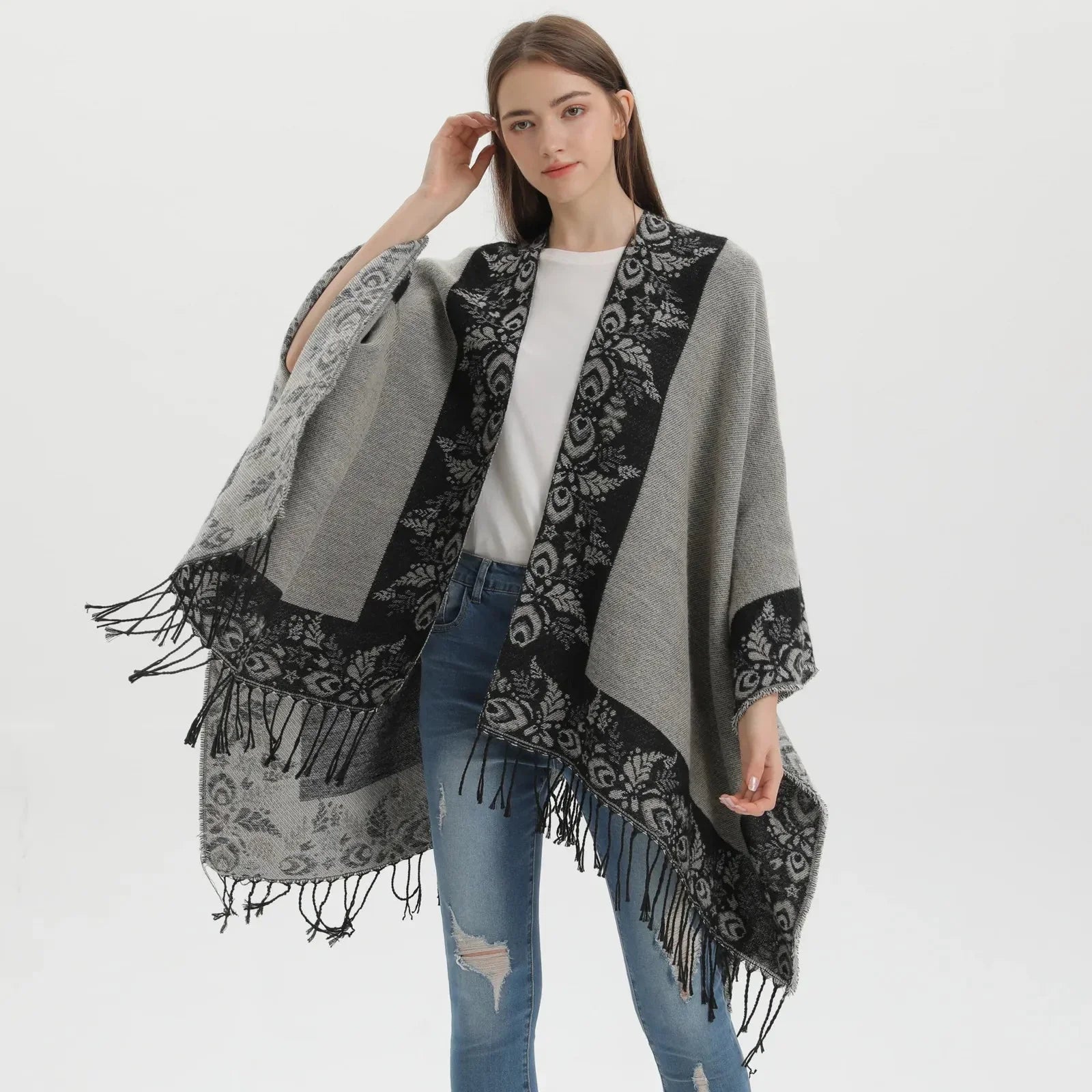 Elegant Flower Cape for Women